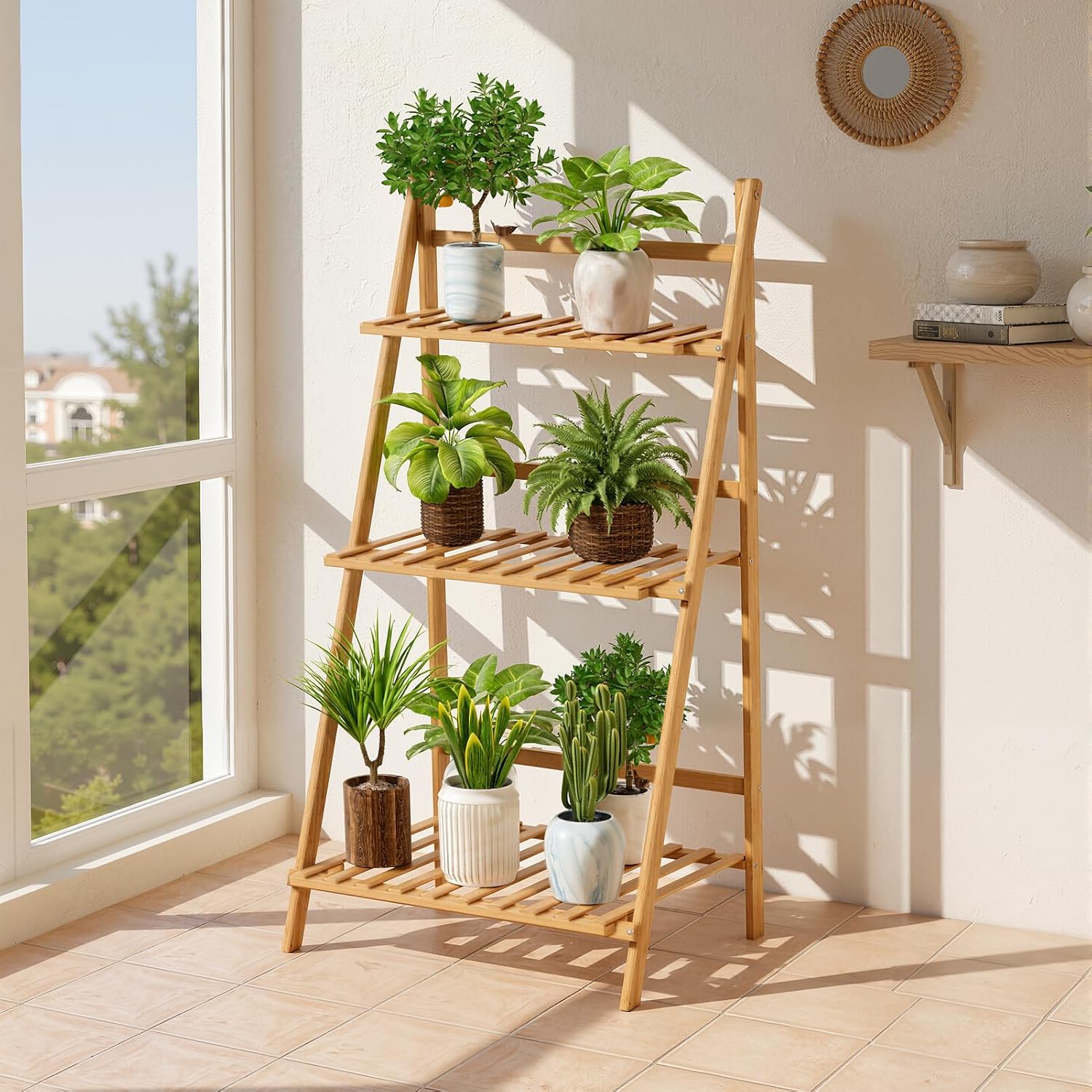Distressed Wooden Plant Stands