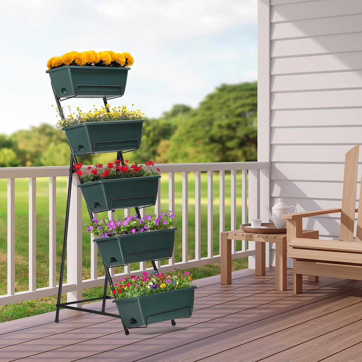 Stackable Plastic Flower Pots