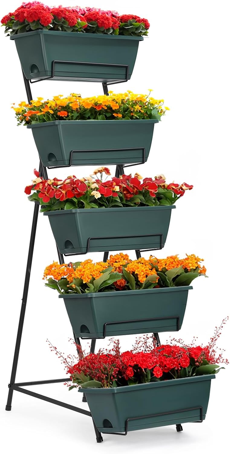 Green 5-Tier Plant Planter