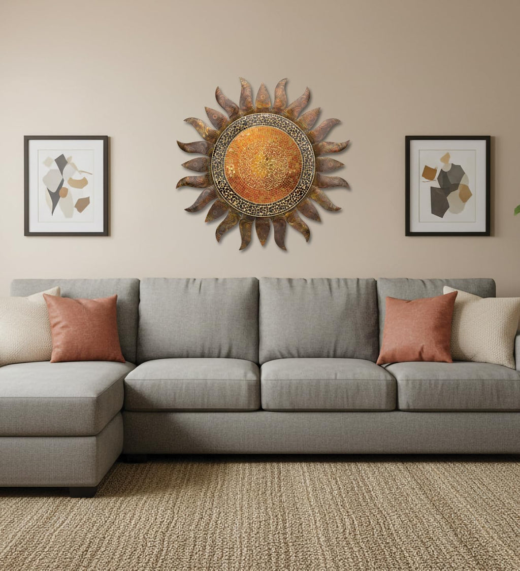 Gold Sunburst Metal Wall Decor