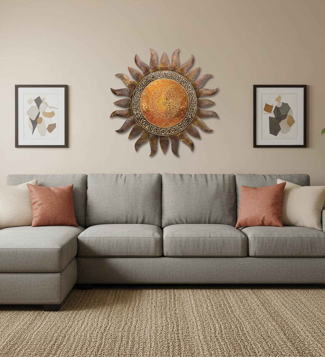 Gold Sunburst Metal Wall Decor