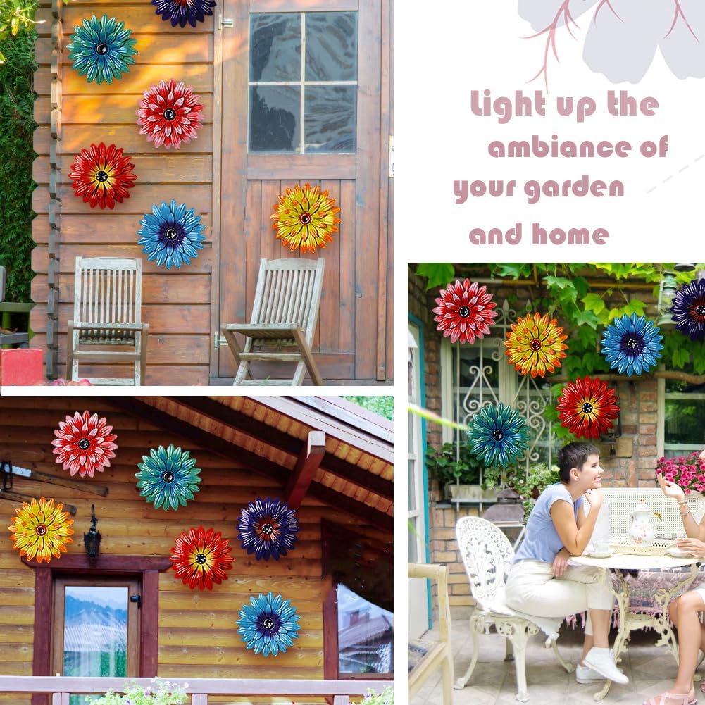 Layered Daisy Metal Wall Decor