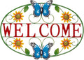 Sunflower Butterfly Welcome Wall Decor