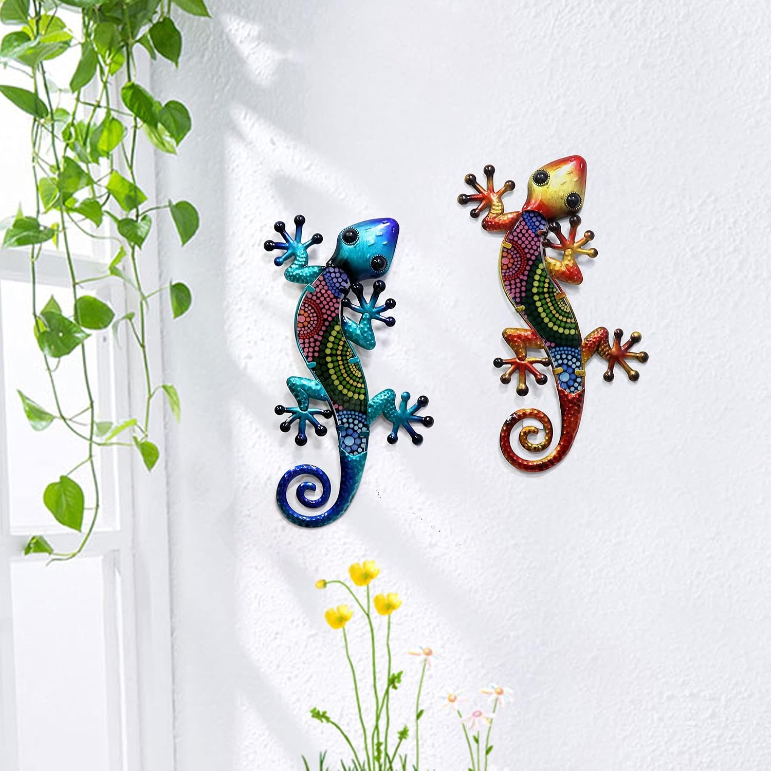 Gecko Metal Garden Wall Ornament