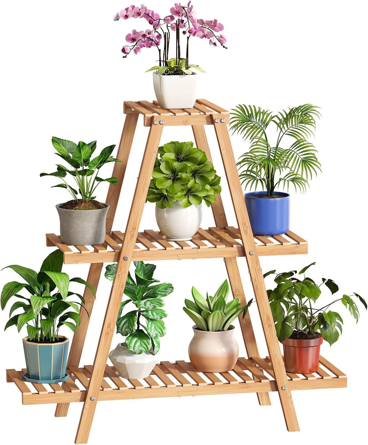 3-Tier Bamboo Potted Plant Stand