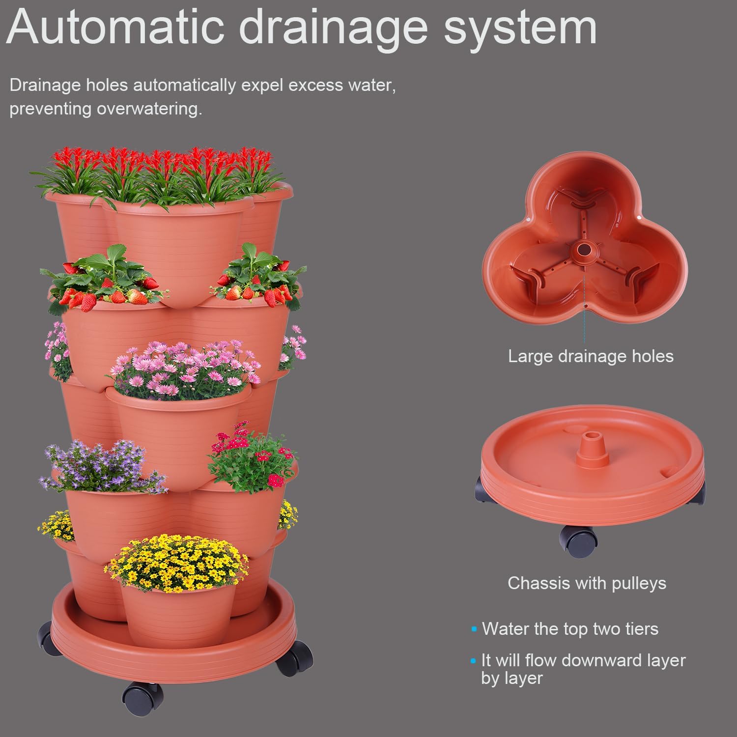 Tiered Stackable Plant Planter