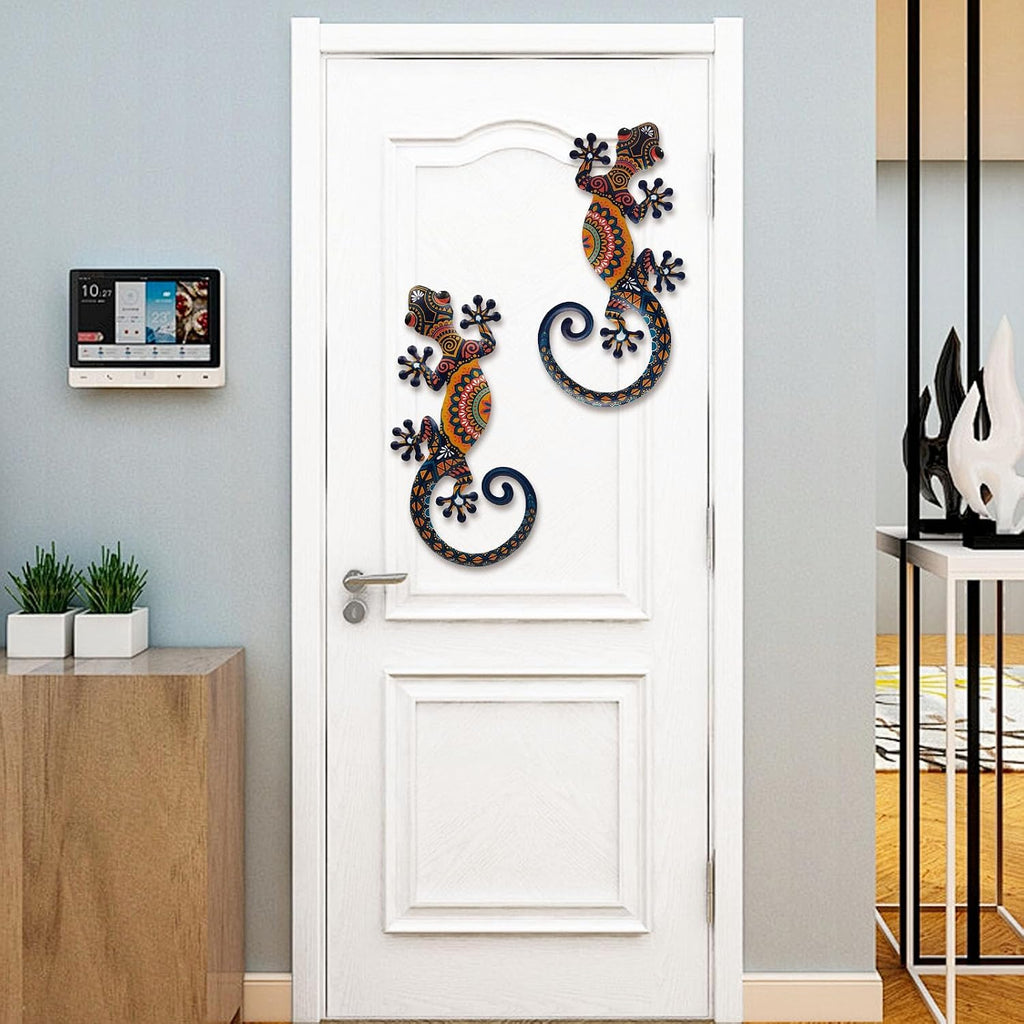 Metal Lizard Garden Wall Hanging Decor
