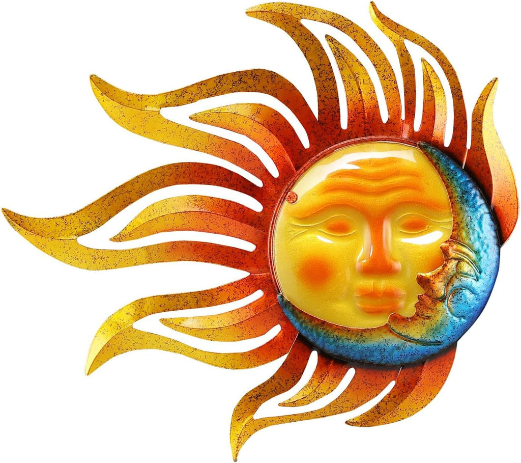 Sun Moon Metal Wall Hanging Decor