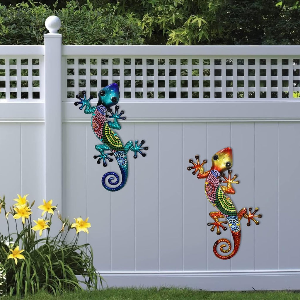 Gecko Metal Garden Wall Ornament