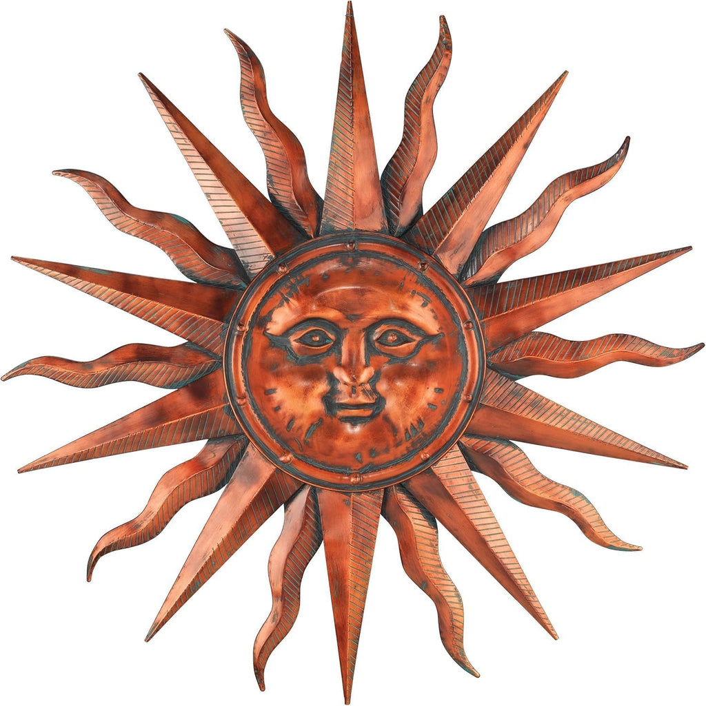 Copper Sunburst Metal Wall Decor