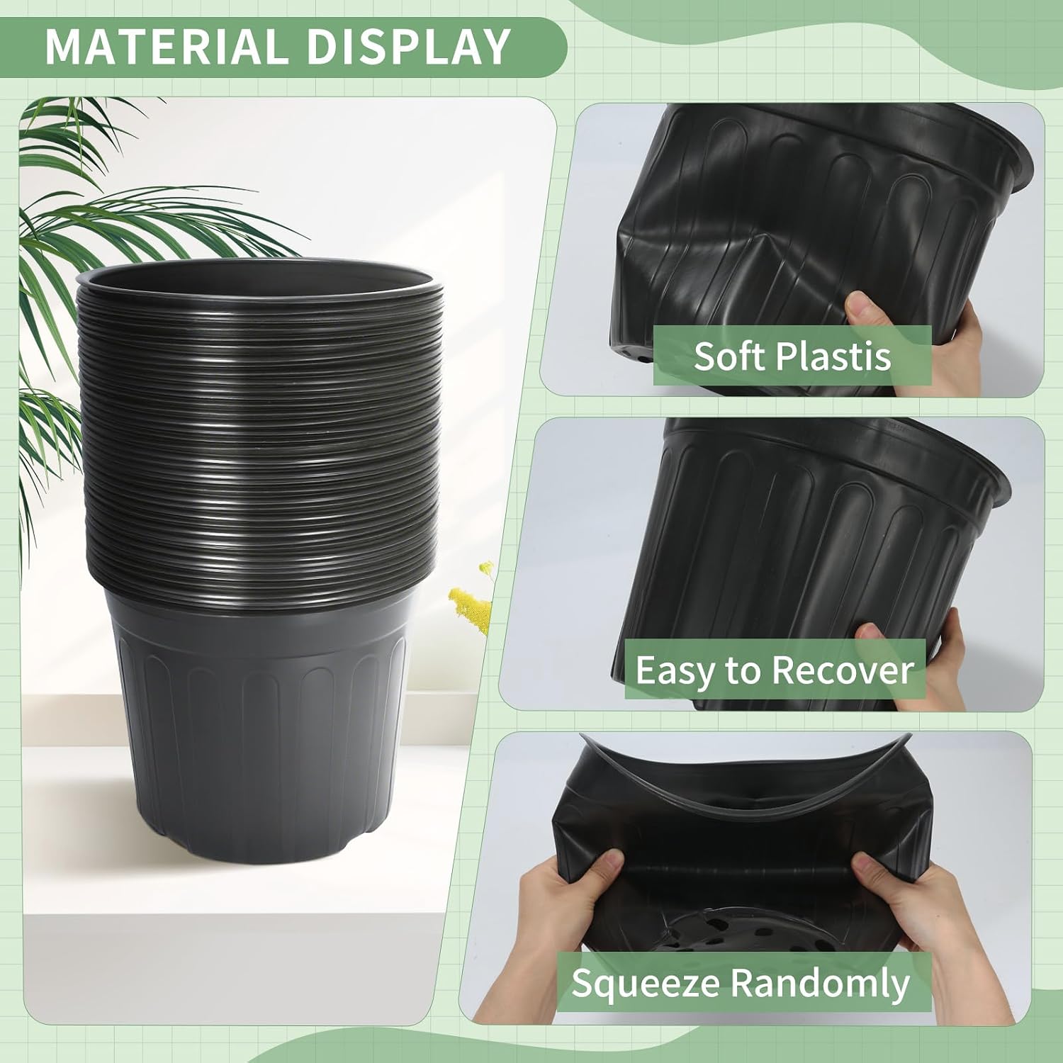 3Gallon Plastic Nursery Plant Pots