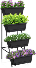 Black 4-Tier Vertical Planter