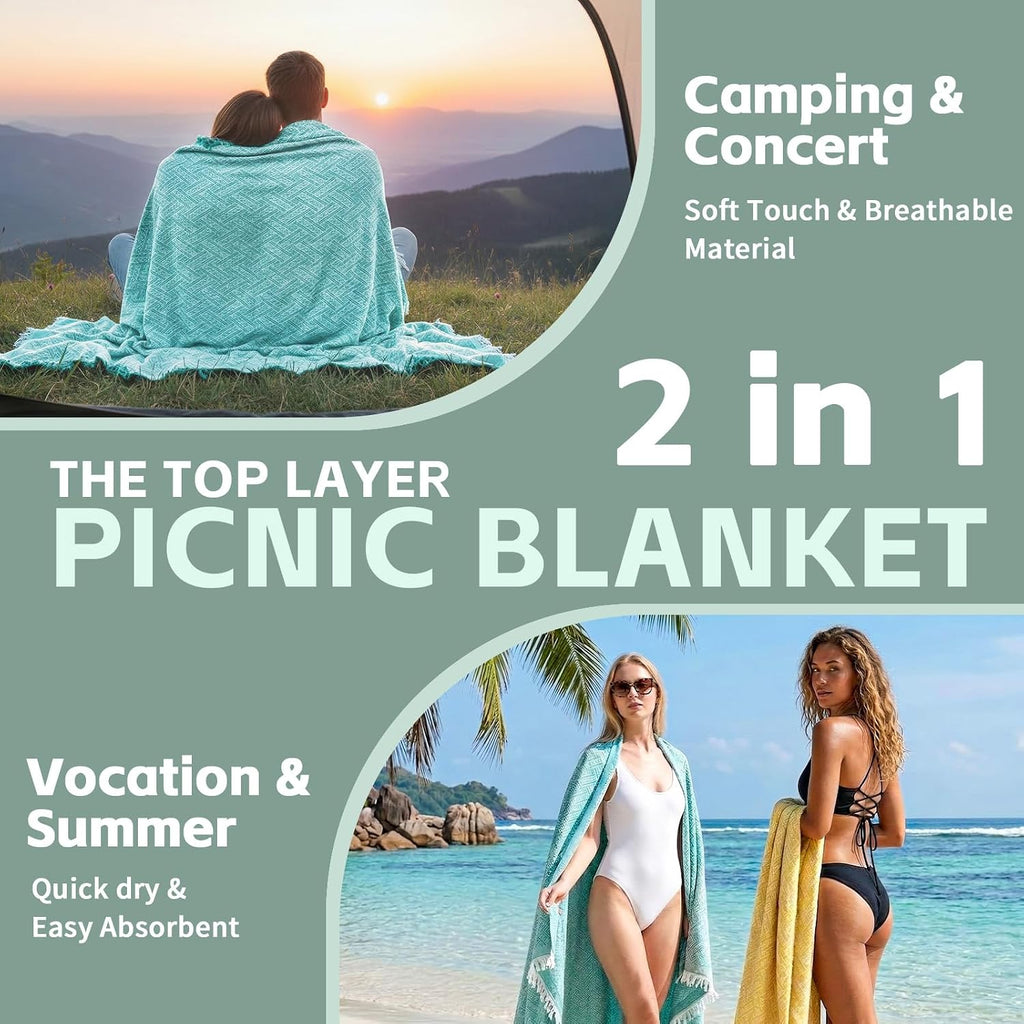 Boho Woven Large Beach Picnic Mat