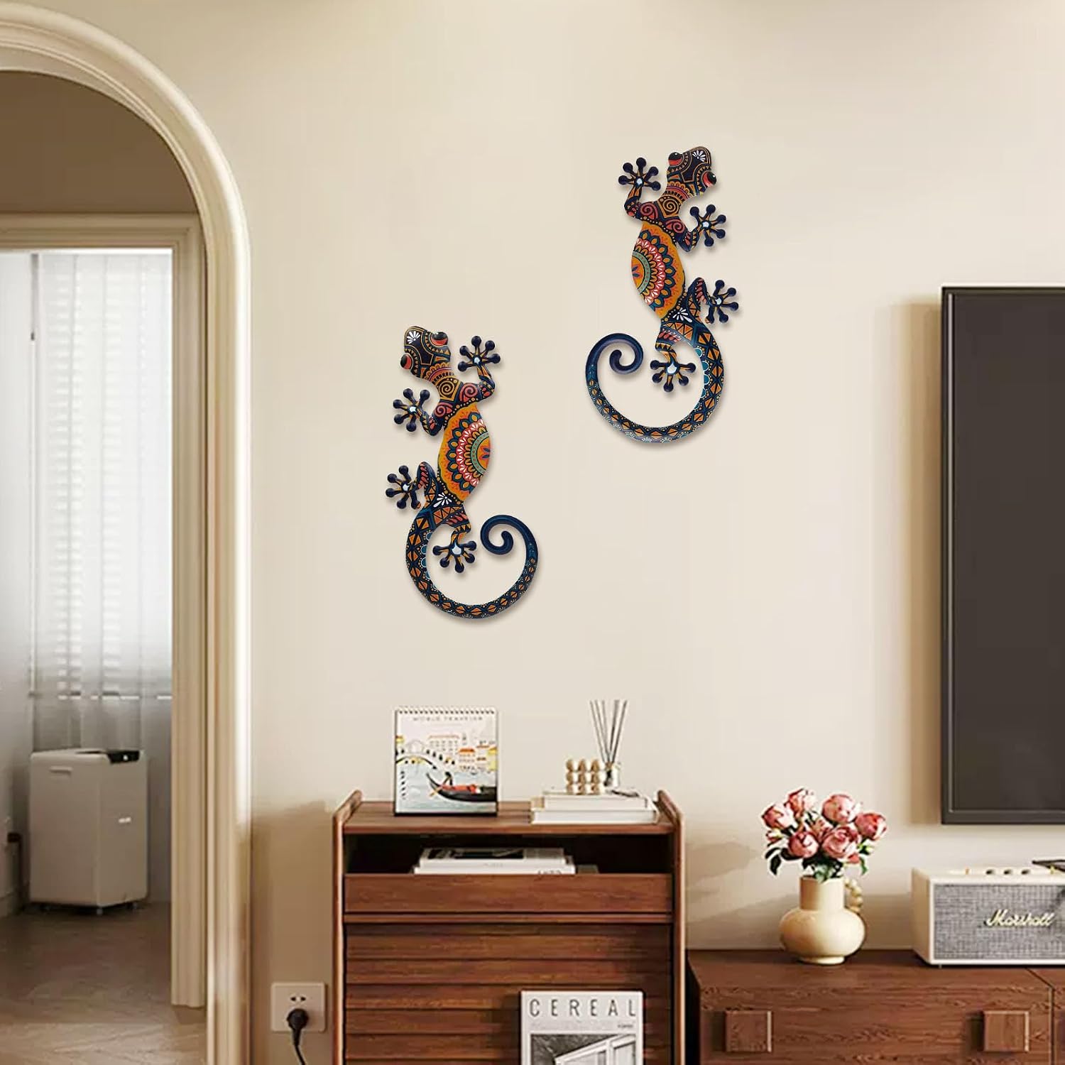 Metal Lizard Garden Wall Hanging Decor
