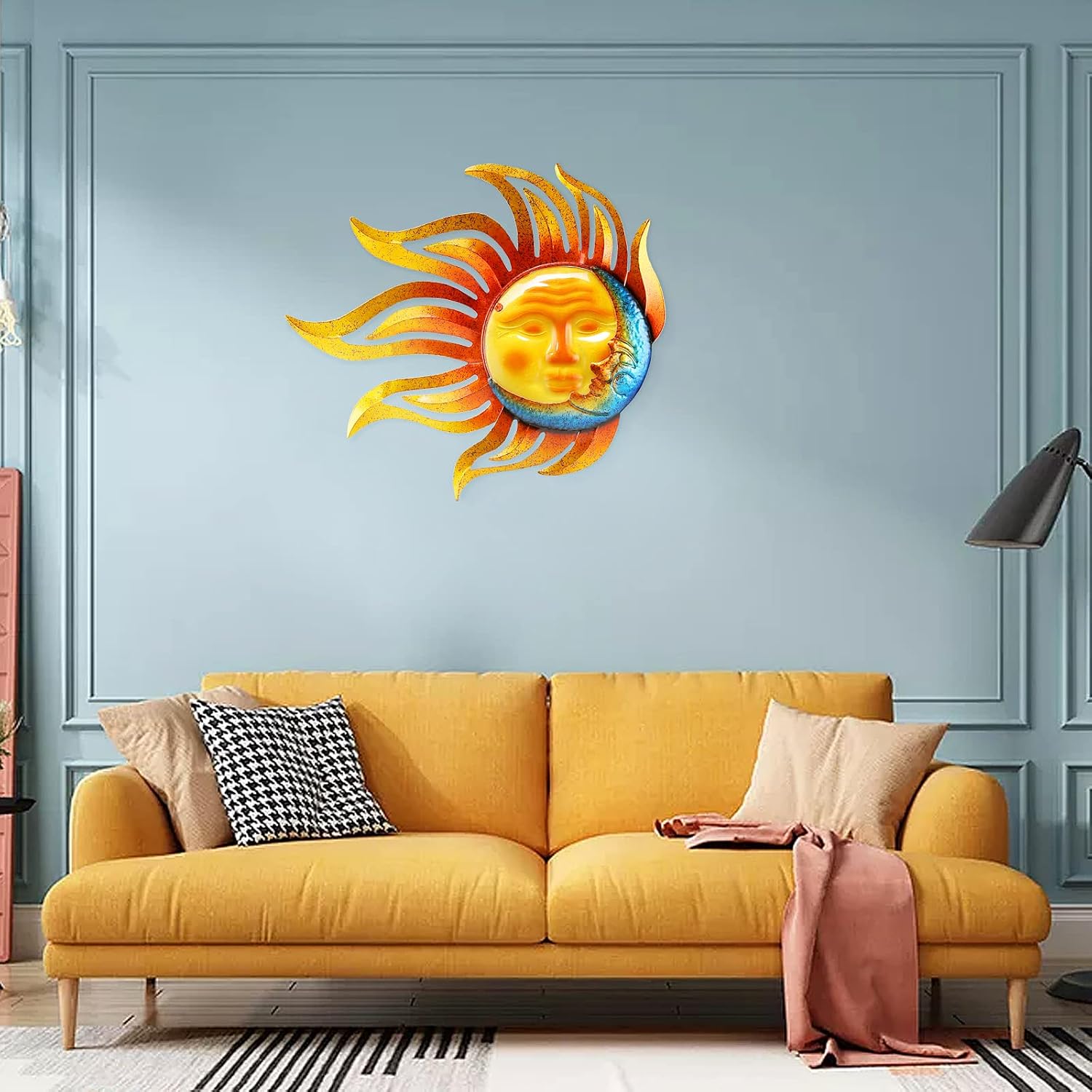 Sun Moon Metal Wall Hanging Decor