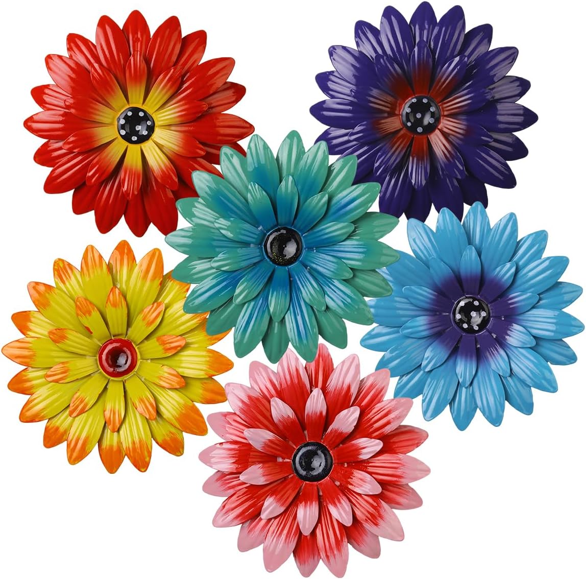 Layered Daisy Metal Wall Decor
