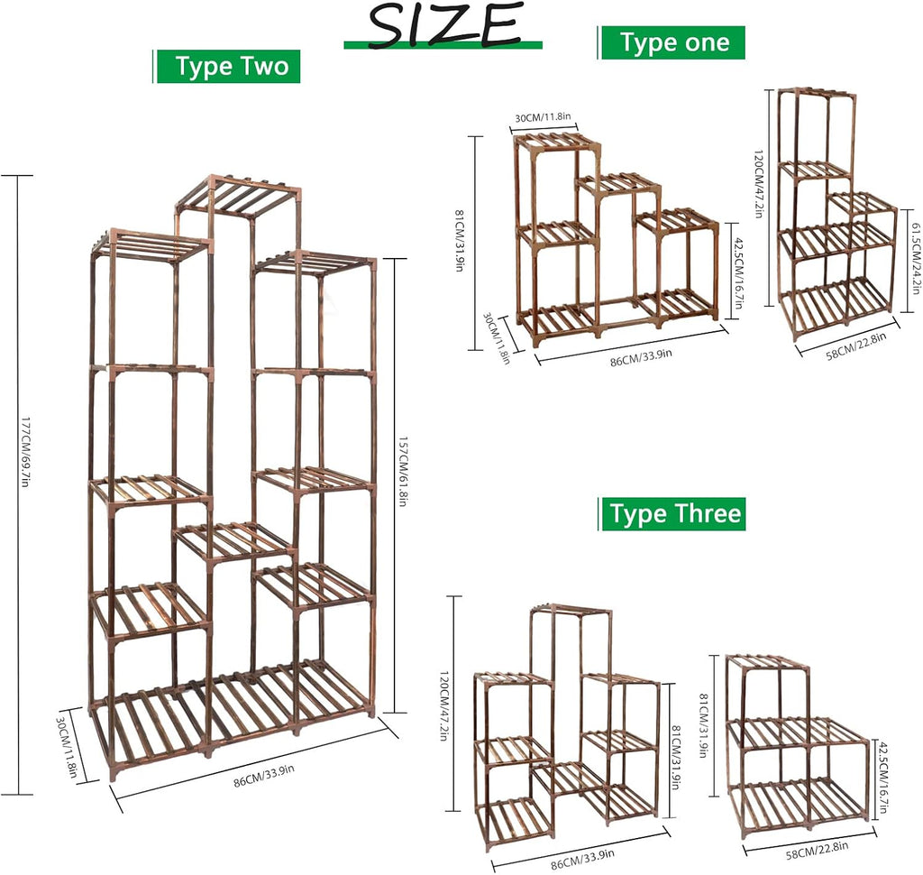 13-Tier Large Wooden Plant Rack