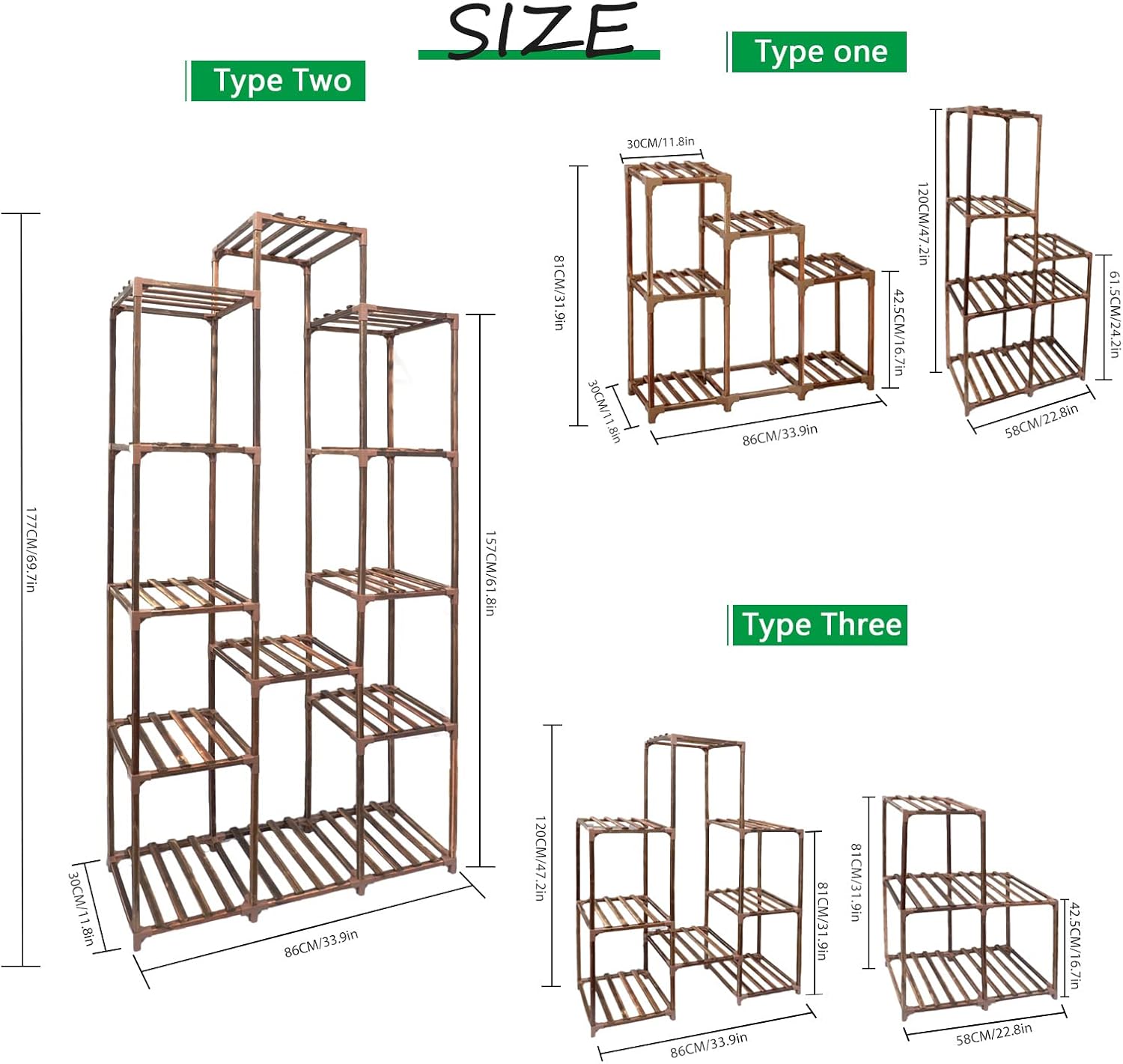 13-Tier Large Wooden Plant Rack