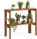 Foldable 2-Tier Wooden Plant Stand