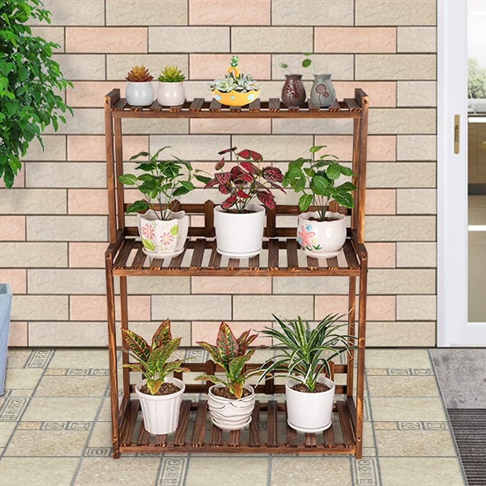 Vertical 3-Tier Wooden Plant Stand