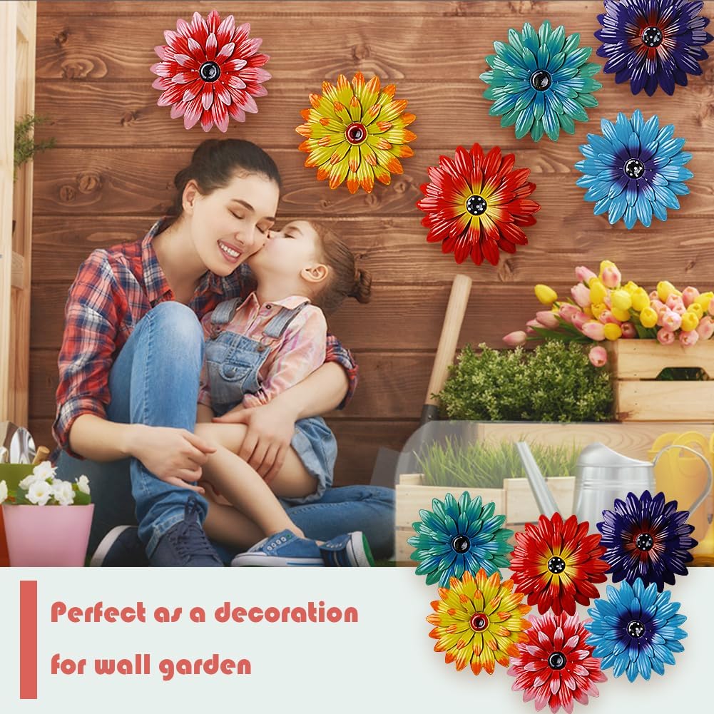 Layered Daisy Metal Wall Decor