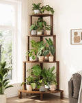 4-Tier Tall Corner Wooden Plant Stand