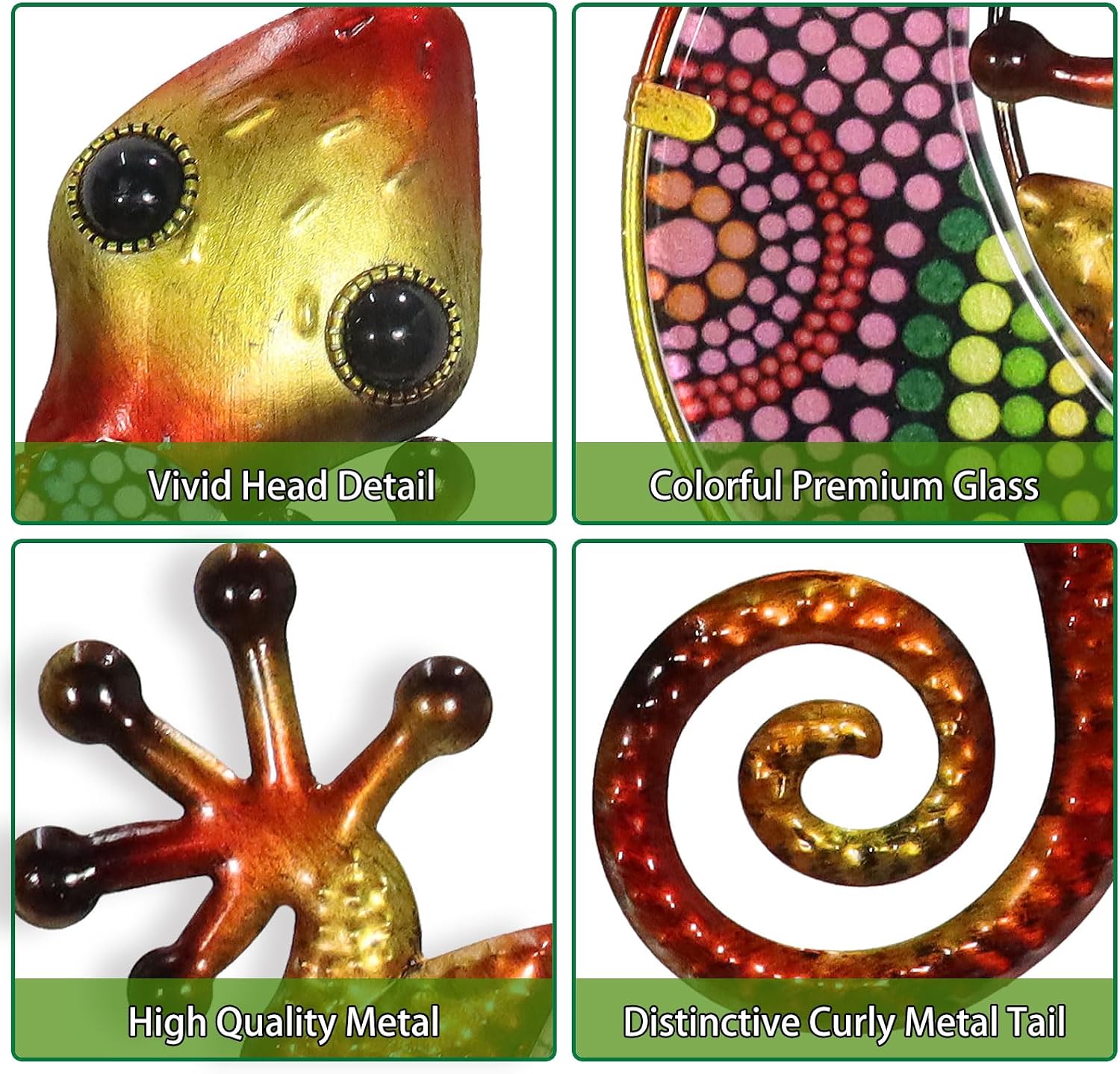 Gecko Metal Garden Wall Ornament