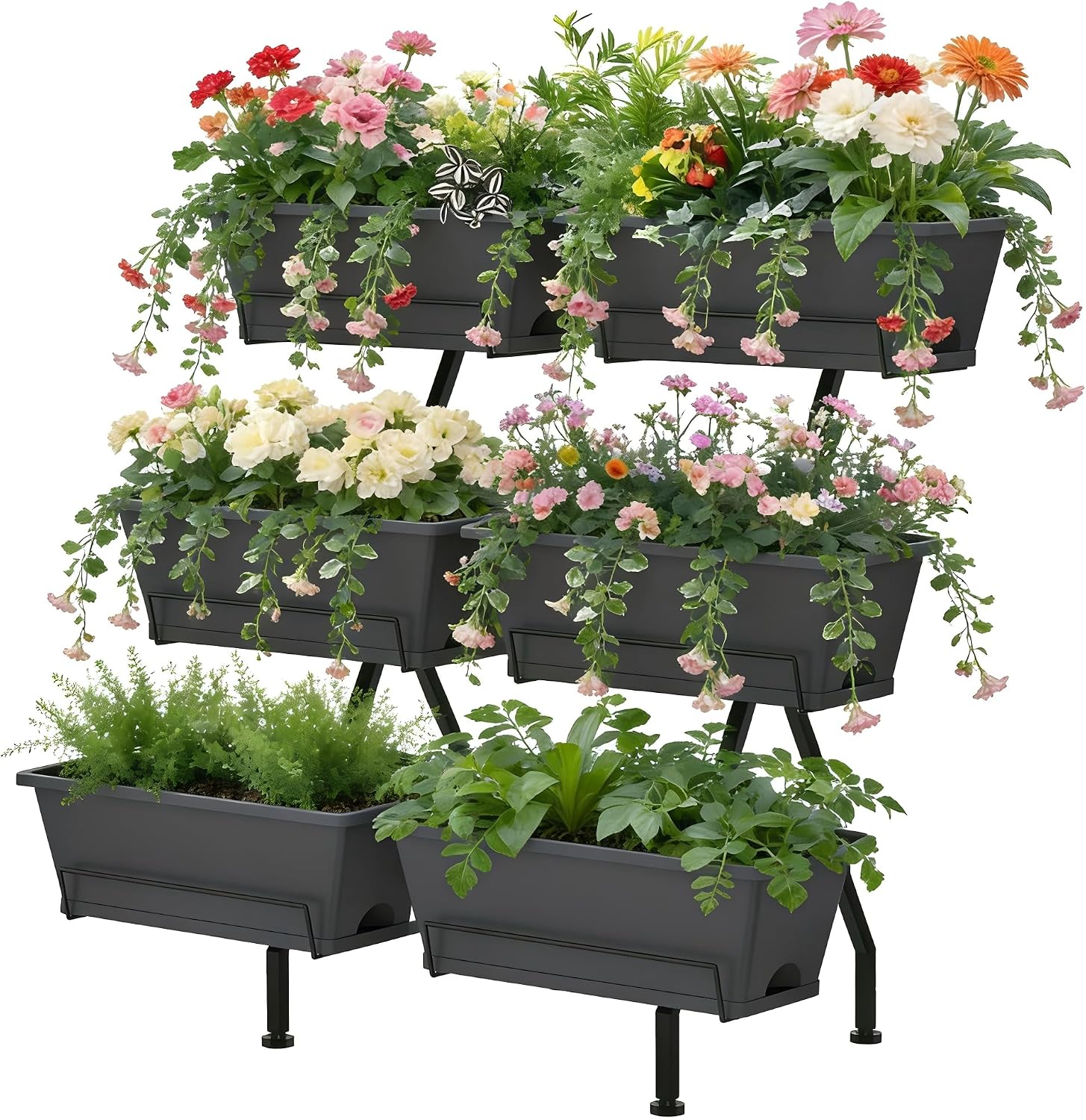 Grey 3-Tier Vertical Garden Planter