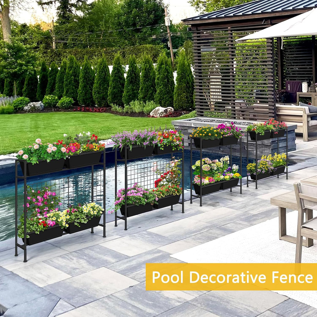 Black Trellis Vertical Planter