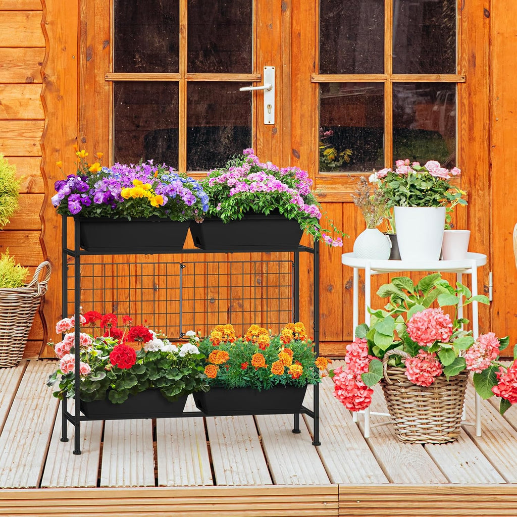 Black Trellis Vertical Planter