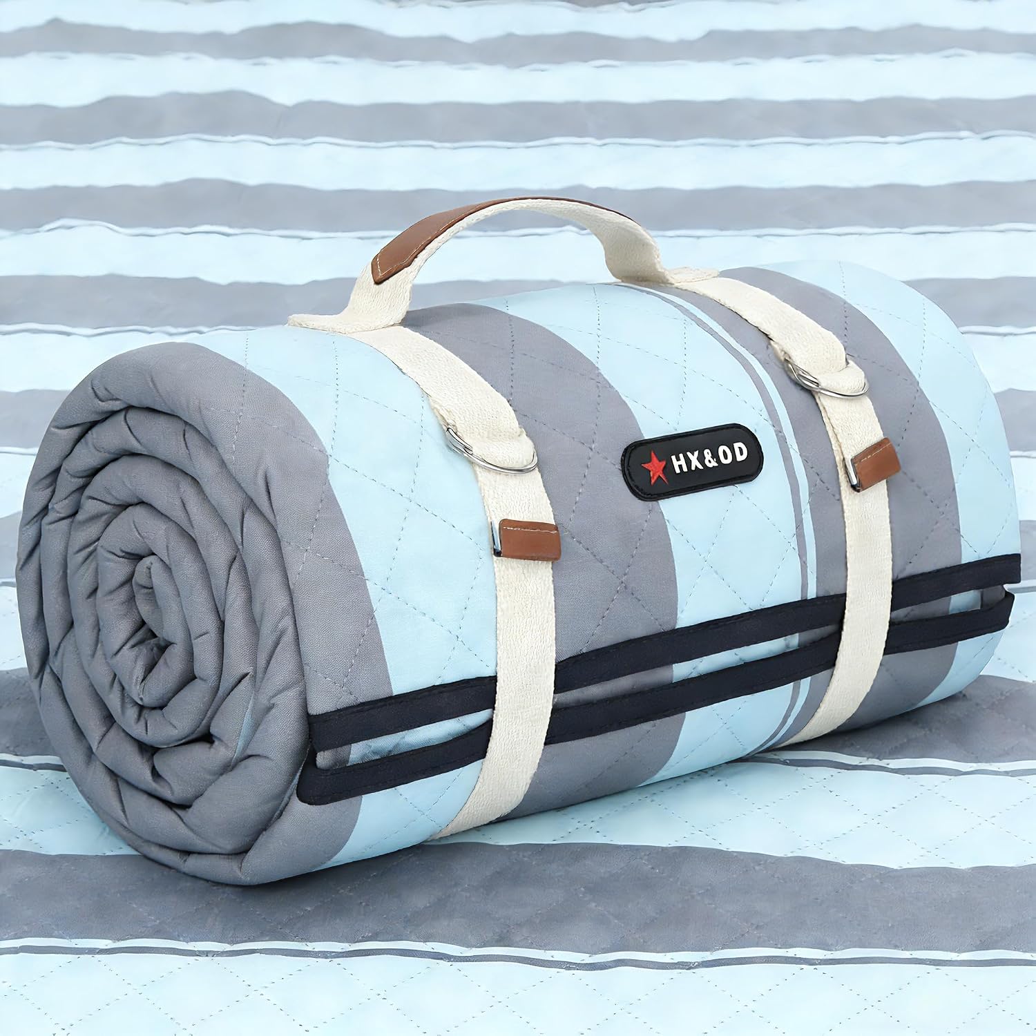 Grey Green Foldable Picnic Mat