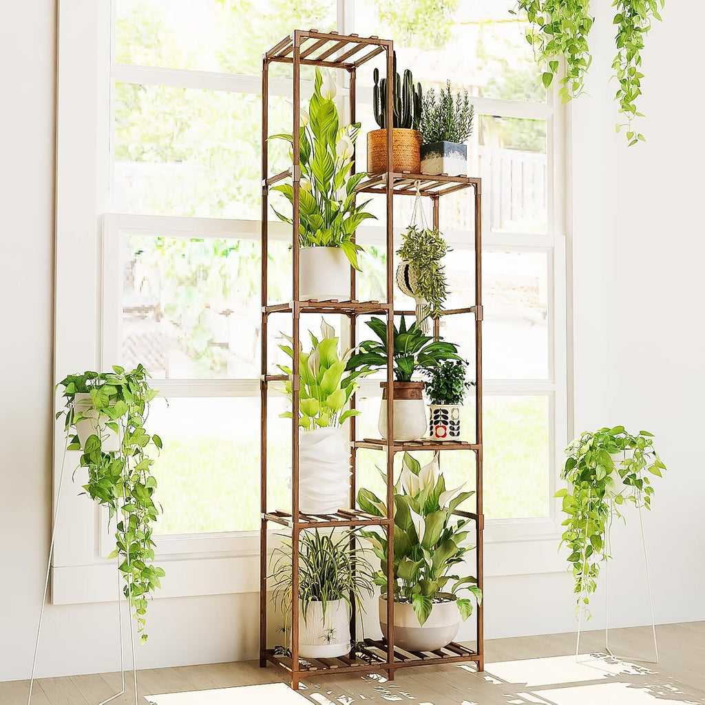 11-Tier Tall Wooden Plant Stand