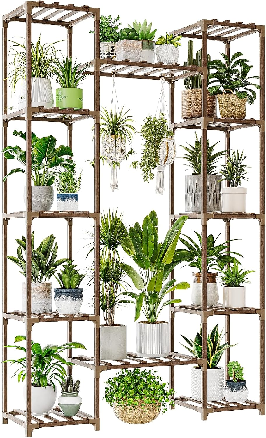 11-Tier Tall Wooden Plant Stand