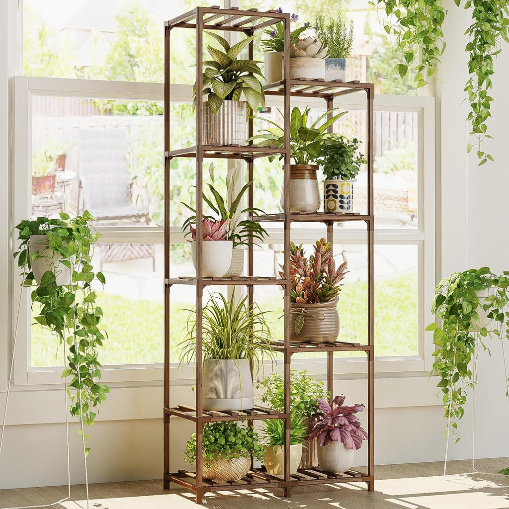 11-Tier Tall Wooden Plant Stand