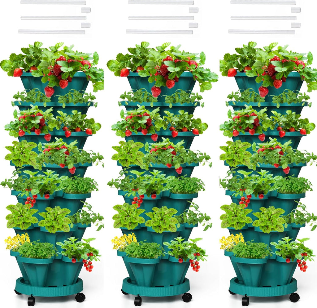 Green 7-Tier Stack Planter