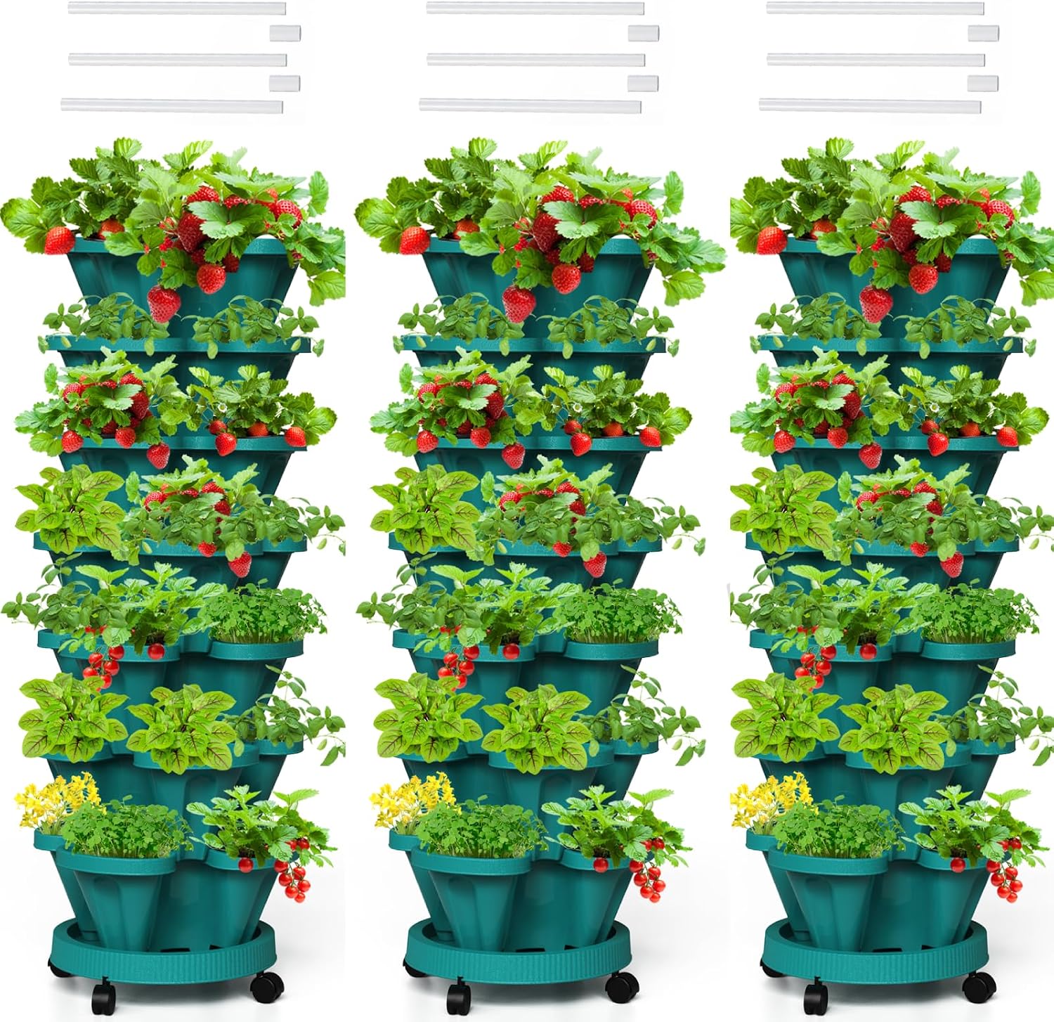 Green 7-Tier Stack Planter