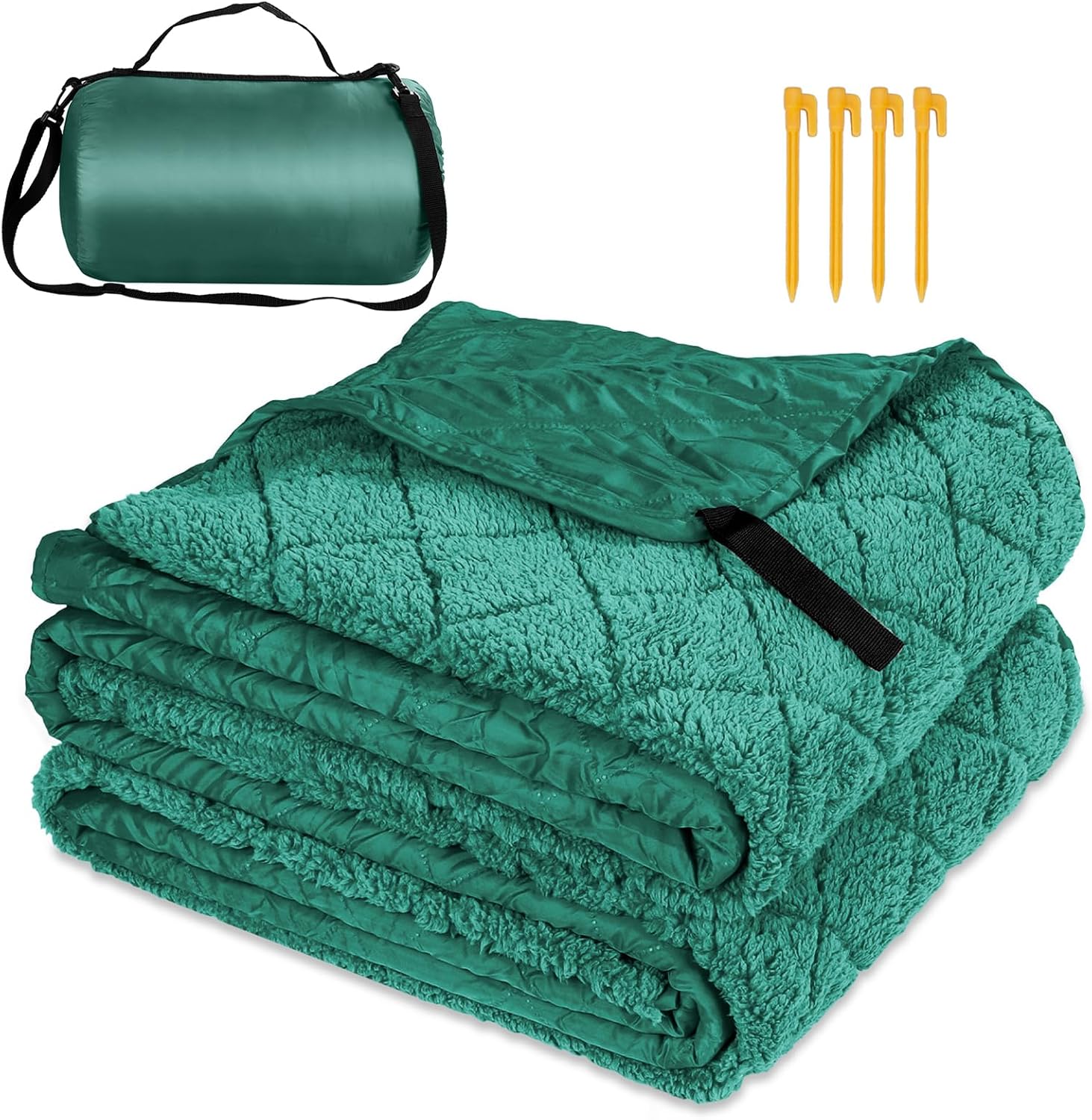 Green Warm Waterproof Camping Blanket