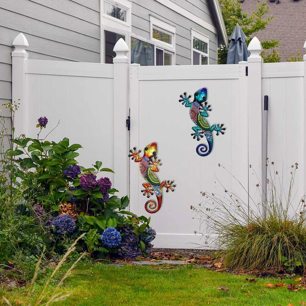 Gecko Metal Garden Wall Ornament