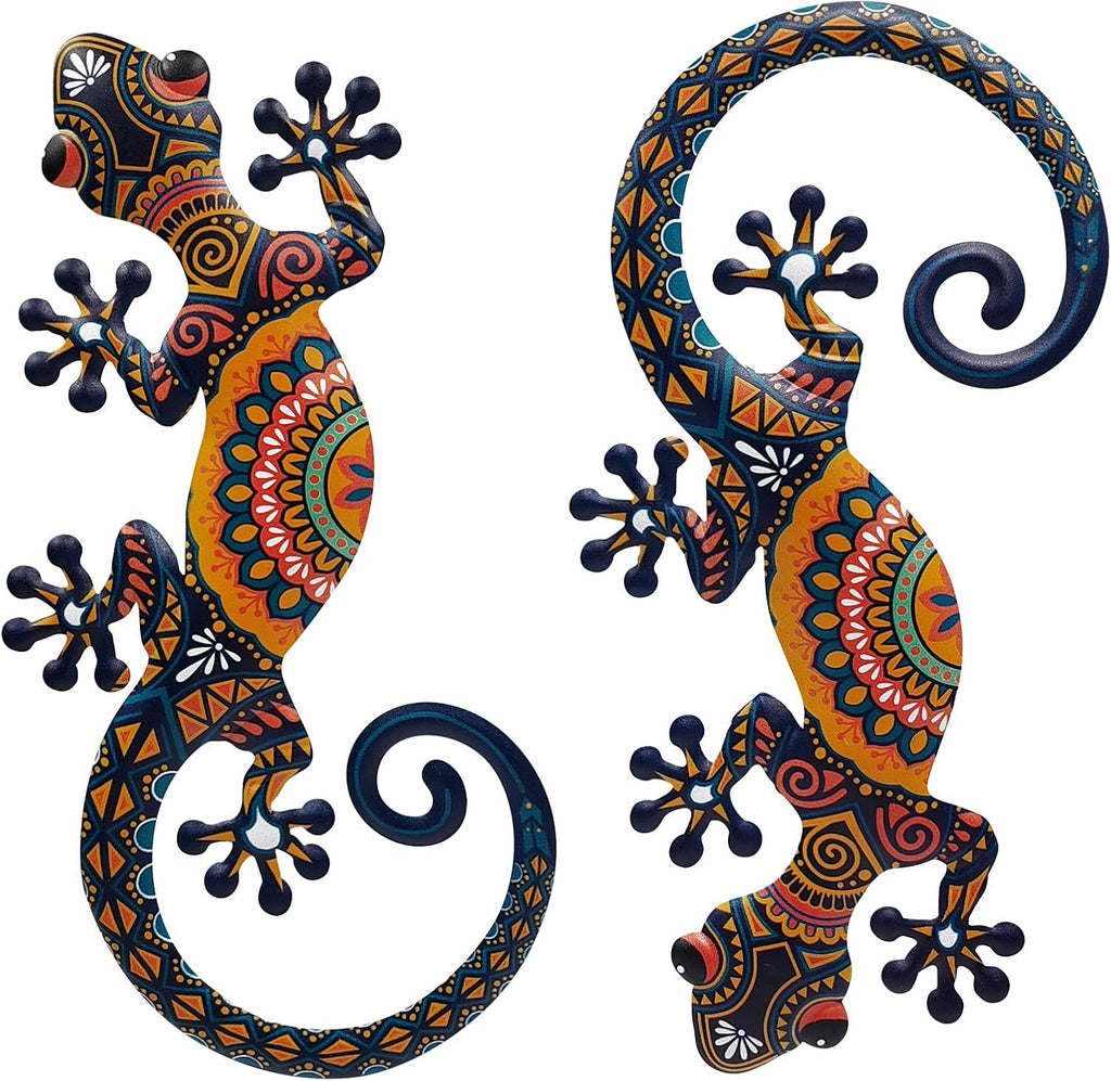 Metal Lizard Garden Wall Hanging Decor