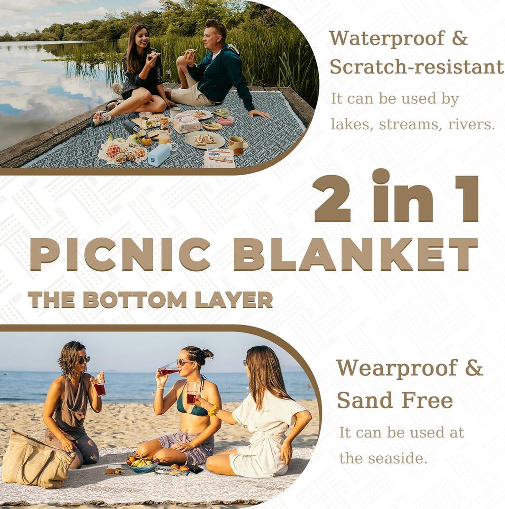 Boho Waterproof Large Outdoor Picnic Mat