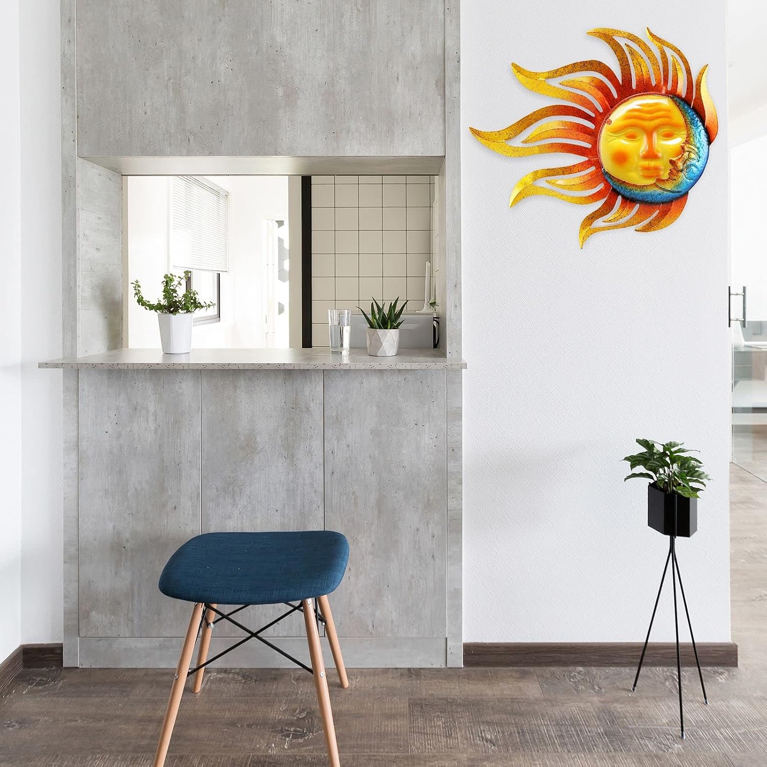 Sun Moon Metal Wall Hanging Decor