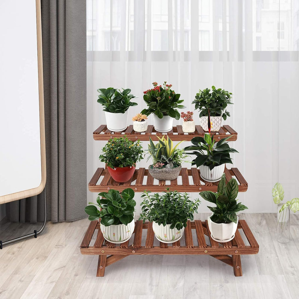 3-Tier Ladder Wooden Plant Stand