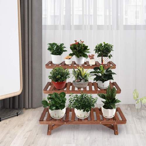 3-Tier Ladder Wooden Plant Stand