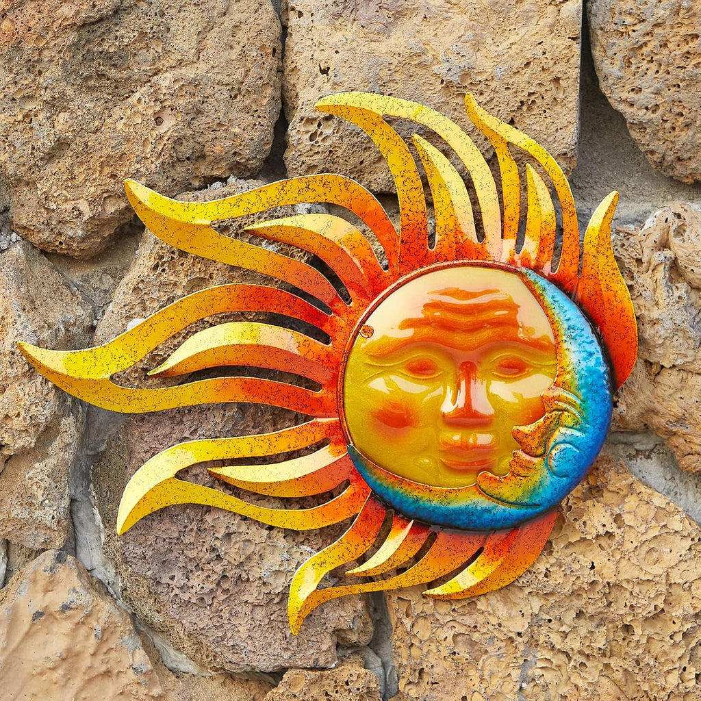Sun Moon Metal Wall Hanging Decor