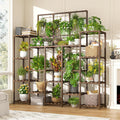 Tall Wooden Multi-potted Plant Stand
