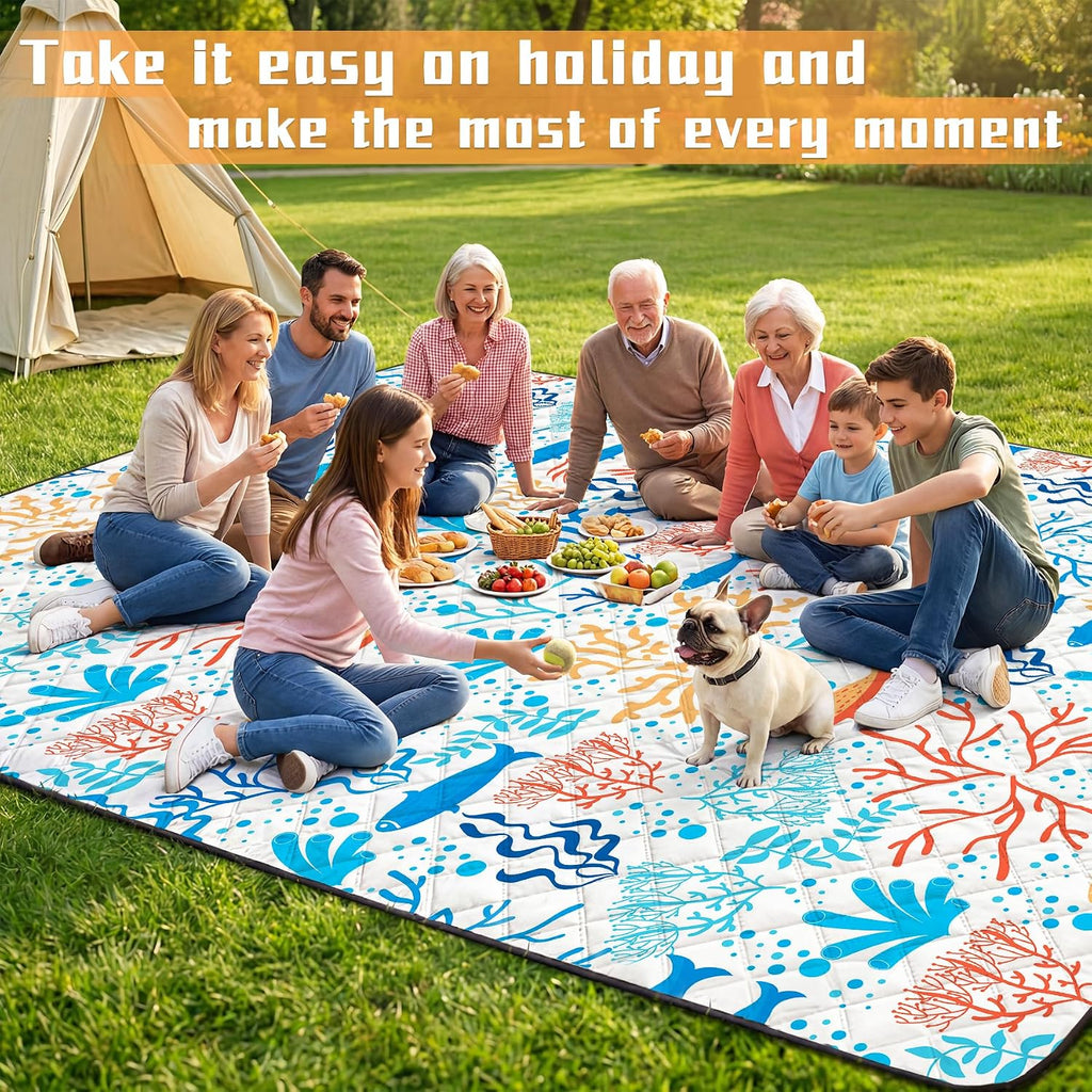 Coral Large Foldable Picnic Blanket
