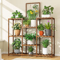 8-Tier Carbonized Wooden Plant Stand