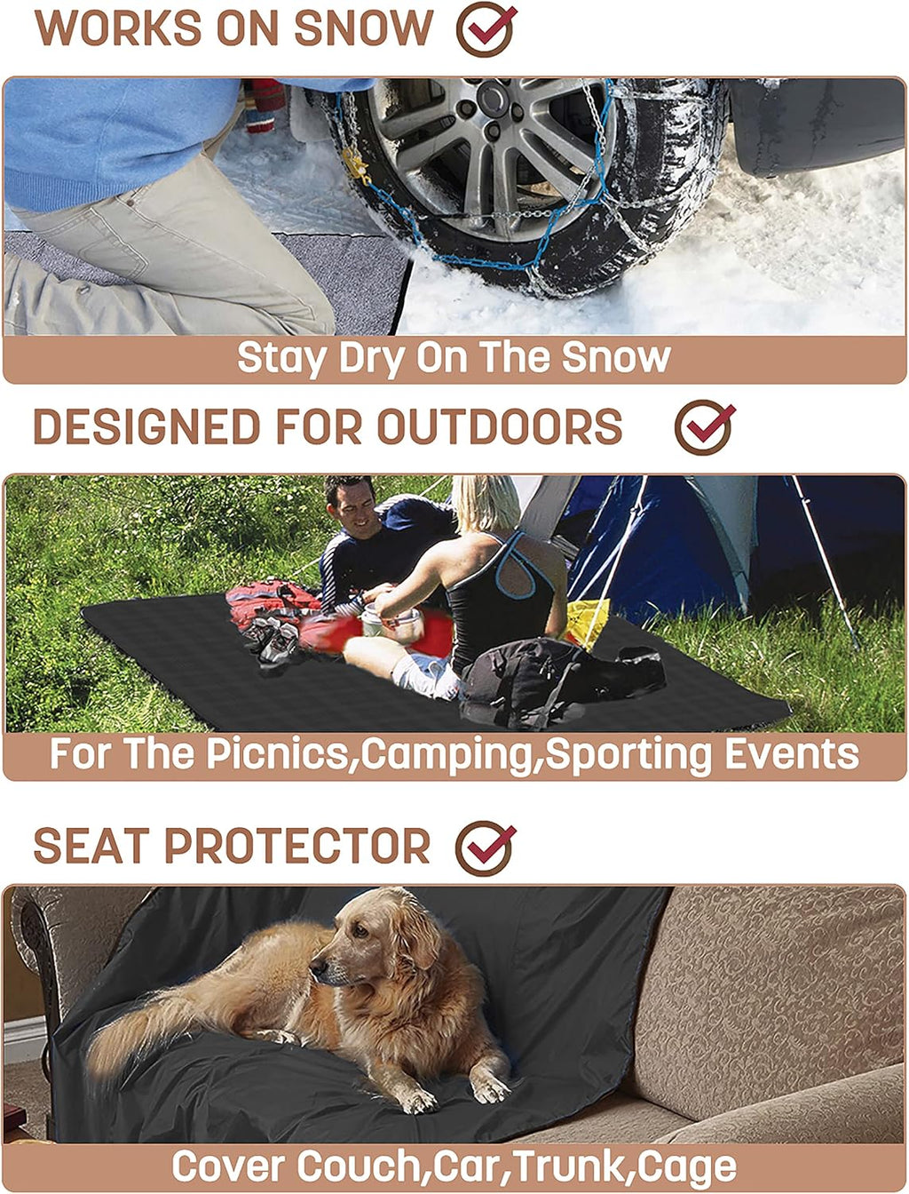 Triple Layer Warm Waterproof Blanket