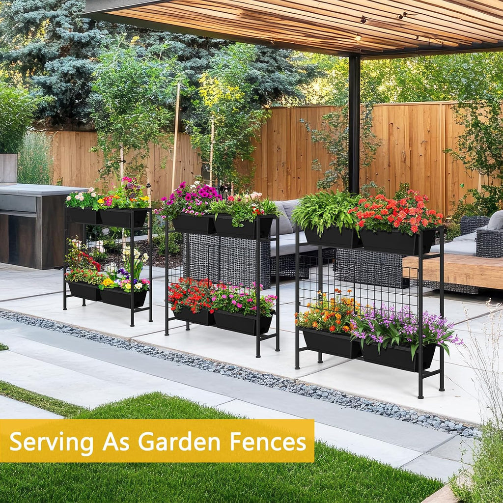 Black Trellis Vertical Planter