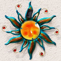 Blue Solar Sun Face Wall Decor